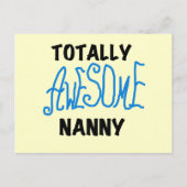 Blauw volledig Geweldige nanny T-shirts en cadeaut Briefkaart (Voorkant)