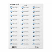 Blauw volledig Geweldige nanny T-shirts en cadeaut Etiket (Full Sheet)