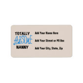 Blauw volledig Geweldige nanny T-shirts en cadeaut Etiket (Voorkant)