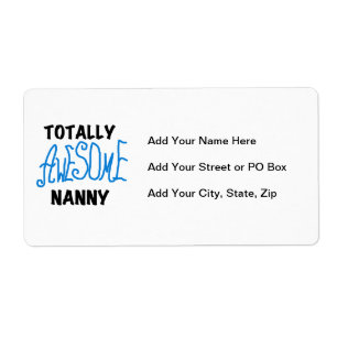 Blauw volledig Geweldige nanny T-shirts en cadeaut Etiket