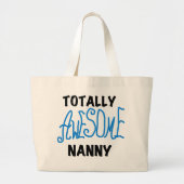 Blauw volledig Geweldige nanny T-shirts en cadeaut Grote Tote Bag (Voorkant)