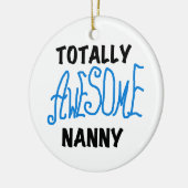 Blauw volledig Geweldige nanny T-shirts en cadeaut Keramisch Ornament (Links)