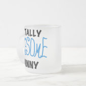 Blauw volledig Geweldige nanny T-shirts en cadeaut Matglas Koffiemok (Voorkant links)