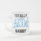 Blauw volledig Geweldige nanny T-shirts en cadeaut Matglas Koffiemok (Links)