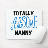 Blauw volledig Geweldige nanny T-shirts en cadeaut Muismat (Met muis)