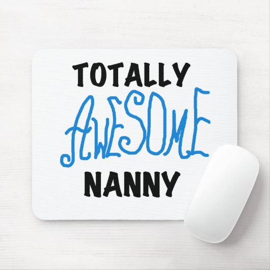 Blauw volledig Geweldige nanny T-shirts en cadeaut Muismat (Met muis)