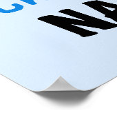 Blauw volledig Geweldige nanny T-shirts en cadeaut Poster (Hoek)