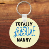 Blauw volledig Geweldige nanny T-shirts en cadeaut Sleutelhanger (Voorkant)