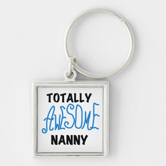 Blauw volledig Geweldige nanny T-shirts en cadeaut Sleutelhanger (Voorkant)
