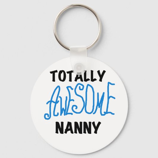Blauw volledig Geweldige nanny T-shirts en cadeaut Sleutelhanger (Voorkant)