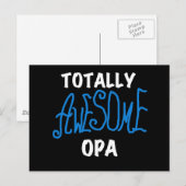 Blauw Volledig Geweldige Opa T-shirts en geschenke Briefkaart (Voorkant / Achterkant)
