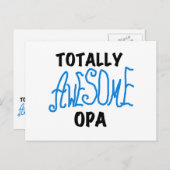 Blauw Volledig Geweldige Opa T-shirts en geschenke Briefkaart (Voorkant / Achterkant)