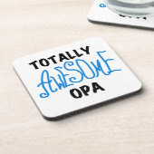 Blauw Volledig Geweldige Opa T-shirts en geschenke Drankjes Onderzetter (Linkerzijde)