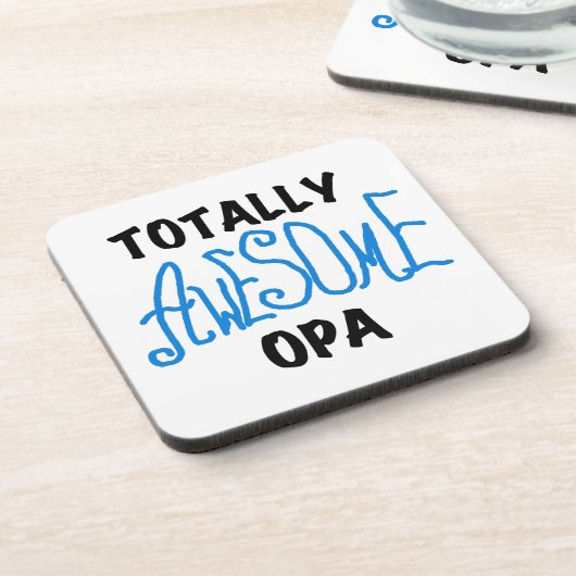 Blauw Volledig Geweldige Opa T-shirts en geschenke Drankjes Onderzetter (Linkerzijde)