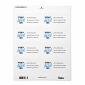 Blauw Volledig Geweldige Opa T-shirts en geschenke Etiket (Full Sheet)