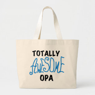 Blauw Volledig Geweldige Opa T-shirts en geschenke Grote Tote Bag