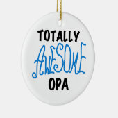 Blauw Volledig Geweldige Opa T-shirts en geschenke Keramisch Ornament (Rechts)