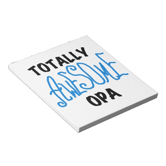 Blauw Volledig Geweldige Opa T-shirts en geschenke Notitieblok (Schuin)