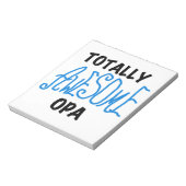 Blauw Volledig Geweldige Opa T-shirts en geschenke Notitieblok (Linkerzijde)