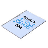 Blauw Volledig Geweldige Opa T-shirts en geschenke Notitieboek (Linkerzijde)
