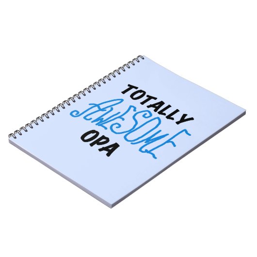 Blauw Volledig Geweldige Opa T-shirts en geschenke Notitieboek (Linkerzijde)