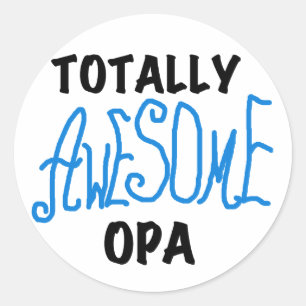 Blauw Volledig Geweldige Opa T-shirts en geschenke Ronde Sticker