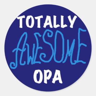 Blauw Volledig Geweldige Opa T-shirts en geschenke Ronde Sticker