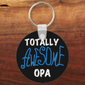Blauw Volledig Geweldige Opa T-shirts en geschenke Sleutelhanger (Voorkant)
