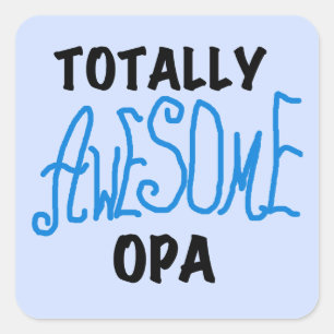 Blauw Volledig Geweldige Opa T-shirts en geschenke Vierkante Sticker