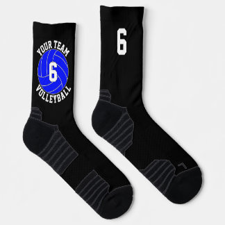 Blauw Volleyball Aangepaste teamnaam & afspeelnumm Sokken