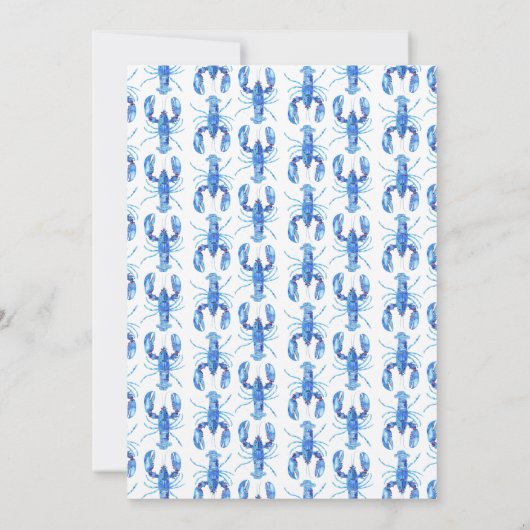 Blauw vond ze haar kreeft Vrijgezellenfeest Kaart (Achterkant)