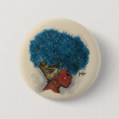 Blauw voor knoppen ronde button 5,7 cm (Voorkant)