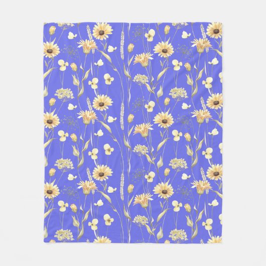 Blauw voor weidehuisland fleece deken (Voorkant)