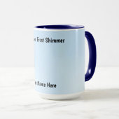 Blauw Vorst Glans Design Mok (Voorkant rechts)