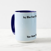 Blauw Vorst Glans Design Mok (Voorkant links)