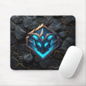 Blauw Vorst Rune Embleem Muismat (Met muis)