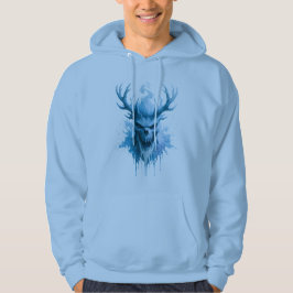 Blauw Vorst Schedel Hoodie