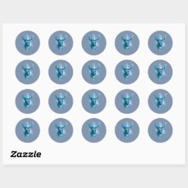 Blauw Vorst Schedel Sticker