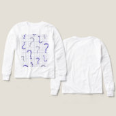 Blauw vraagteken naadloos patroon (Voorkant /achterkant)