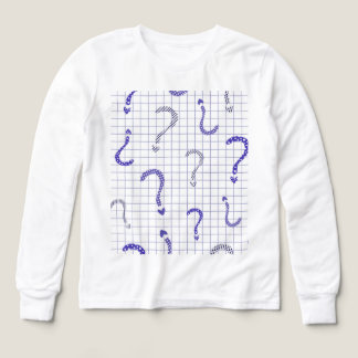 Blauw vraagteken naadloos patroon