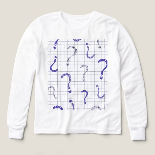 Blauw vraagteken naadloos patroon (Voorkant)