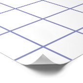 Blauw vraagteken naadloos patroon poster (Hoek)