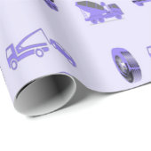 Blauw vrachtwagenpatroon cadeaupapier (Rol Hoek)