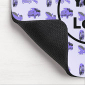 Blauw vrachtwagenpatroon muismat (Hoek)