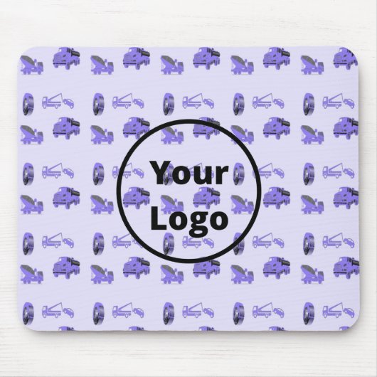 Blauw vrachtwagenpatroon muismat (Voorkant)