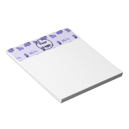 Blauw vrachtwagenpatroon notitieblok (Schuin)