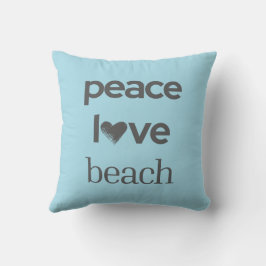 Blauw Vrede Liefde Strand Omkeerbare Kust Decorati Kussen