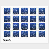 Blauw Vrede op Aarde Stickers (Vel)
