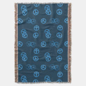 Blauw vredesbord deken (Voorkant Verticaal)