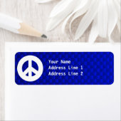 Blauw vredesbord etiket (Insitu)